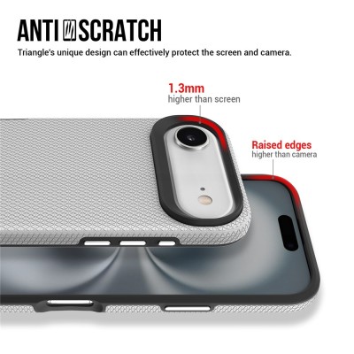 „TUKU“ Shockproof kõva silikoonümbris - серебристый (iPhone Air)