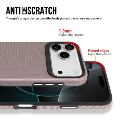 „TUKU“ Shockproof ciets silikona korpuss - rozs (iPhone 17 Pro Max)