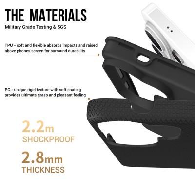 „TUKU“ Shockproof ciets silikona korpuss - melns (Galaxy S26 Ultra)