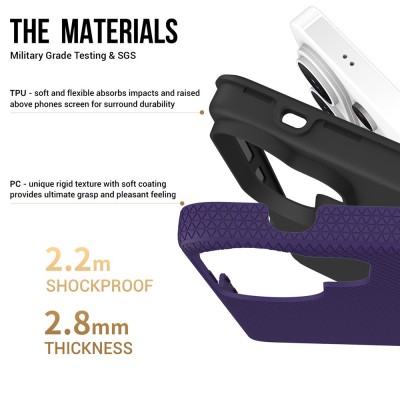 „TUKU“ Shockproof kõva silikoonümbris - фиолетовый (Galaxy S26 Ultra)