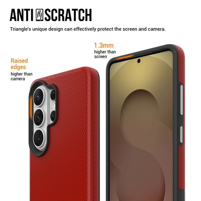 „TUKU“ Shockproof ciets silikona korpuss - sarkans (Galaxy S26 Ultra)