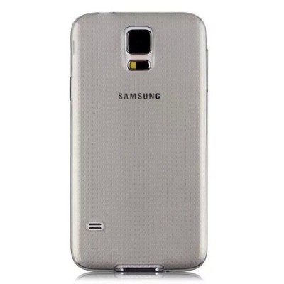 Samsung Galaxy S5 (S5 Neo) dzidrs (caurspīdīgs) cieta silikona TPU pasaulē planākais pelēks apvalks / Vacins.lv