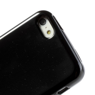 Apple iPhone 5C Mercury Color melns cieta silikona (TPU) futrālis / Vacins.lv