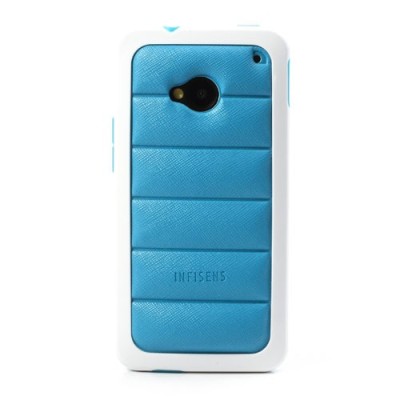 „Infisens“ Hybrid Bumper HTC One M7 gaiši zils apvalks / vacins.lv