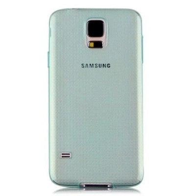 Samsung Galaxy S5 (S5 Neo) dzidrs (caurspīdīgs) cieta silikona TPU pasaulē planākais zaļš apvalks / Vacins.lv