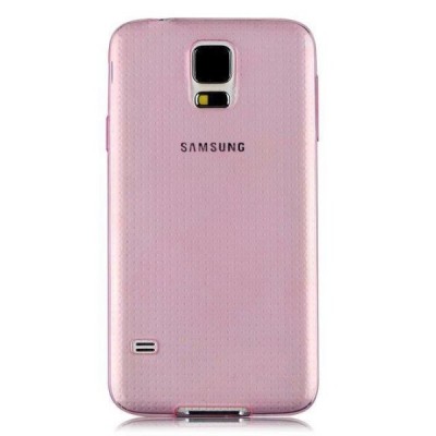 Samsung Galaxy S5 (S5 Neo) dzidrs (caurspīdīgs) cieta silikona TPU pasaulē planākais rozs apvalks / Vacins.lv