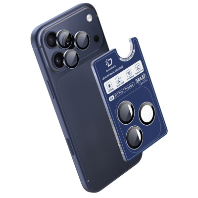 "DUX DUCIS" aizmugurējās kameras aizsargstikls 0.33 mm - melns (iPhone 17 Pro Max / iPhone 17 Pro)