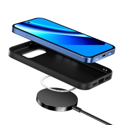 "ABEEL" Magnetic твердый силиконовый (TPU) чехол - чёрный (Pixel 10a)