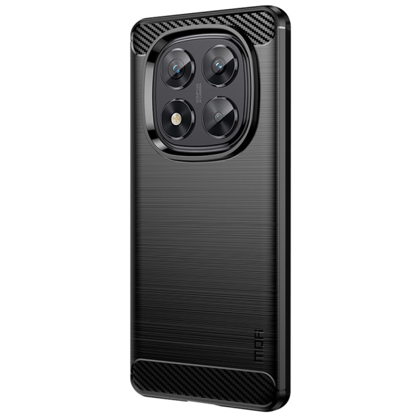 „Mofi“ Carbon твердый силиконовый чехол (TPU) - черный (Redmi Note 14 Pro 5G)
