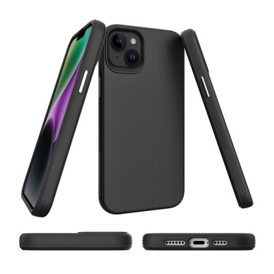 „TUKU“ Shockproof ciets silikona korpuss - melns (iPhone 15)