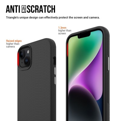 „TUKU“ Shockproof ciets silikona korpuss - melns (iPhone 15)
