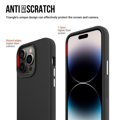 „TUKU“ Shockproof ciets silikona korpuss - melns (iPhone 15 Pro Max)