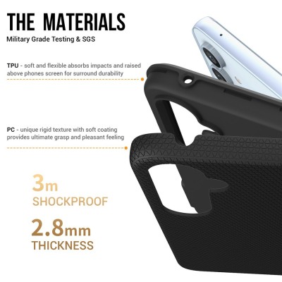 „TUKU“ Shockproof kõva silikoonümbris - must (Galaxy A54)