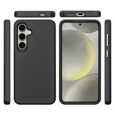 „TUKU“ Shockproof kõva silikoonümbris - must (Galaxy S24 FE)