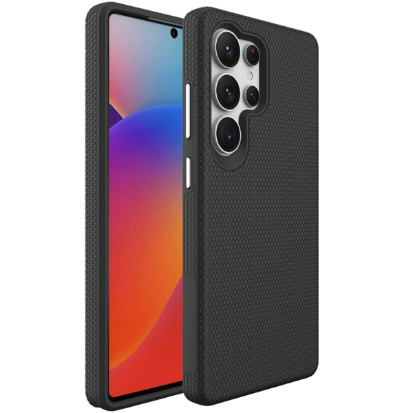 „TUKU“ Shockproof kõva silikoonümbris - must (Galaxy S25 Ultra)