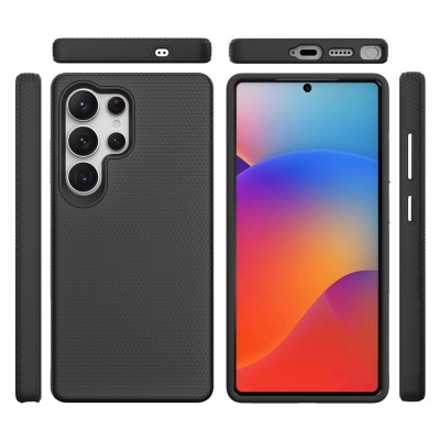 „TUKU“ Shockproof ciets silikona korpuss - melns (Galaxy S25 Ultra)