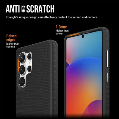 „TUKU“ Shockproof ciets silikona korpuss - melns (Galaxy S25 Ultra)