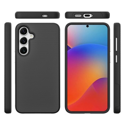 „TUKU“ Shockproof kõva silikoonümbris - must (Galaxy S25)