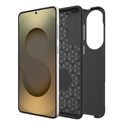 „TUKU“ Shockproof kõva silikoonümbris - must (Galaxy S25 Edge)