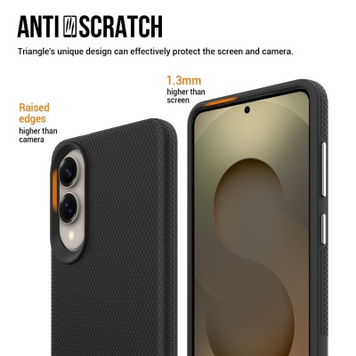 „TUKU“ Shockproof kõva silikoonümbris - must (Galaxy S25 Edge)