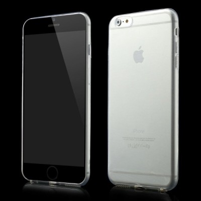 Apple iPhone 6 Plus (6s Plus) dzidrs (caurspīdīgs) cieta silikona TPU pasaulē planākais apvalks / Vacins.lv