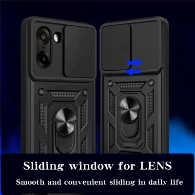 Противоударный чехол „AMORUS“ Kickstand - черный (OnePlus Nord CE5 / Ace 5 Racing)