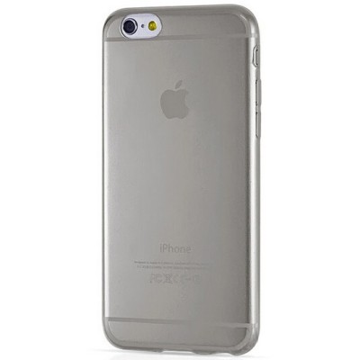Apple iPhone 6 Plus (6s Plus) skaidrus (permatomas) kieto silikono TPU ploniausias pasaulyje pilkas dėklas / Priedai.lt