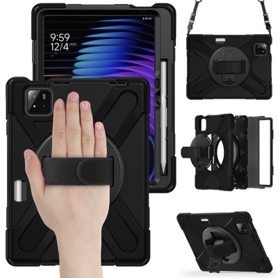 Pastiprinātas aizsardzības (360°) apvalks - melns (Xiaomi Pad 7 / Pad 7 Pro / Pad 8 / Pad 8 Pro)