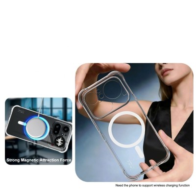 "IMAK" Candy MagSafe твердый силиконовый (ТПУ) чехол - прозрачный (Nothing Phone 4a Pro)