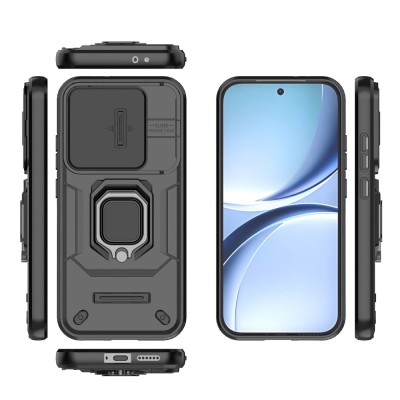 Противоударный чехол „Mozhi“ Kickstand - черный (Poco X8 Pro / Redmi Turbo 5)