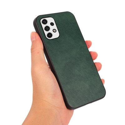 Samsung Galaxy A53 5G (SM-A536B) „Deluxe Leather“ zaļš ādas apvalks | Vacins.lv