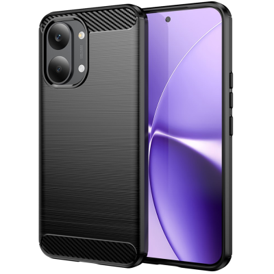 Твердый силиконовый чехол (TPU) "AILES" Carbon - чёрный (Poco X8 Pro Max / Redmi Turbo 5 Max)