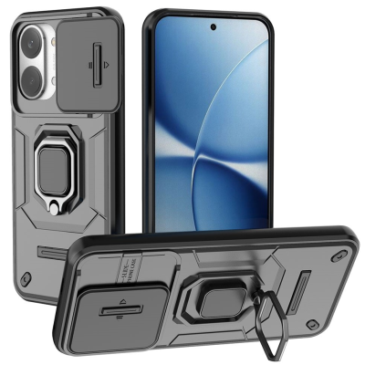Противоударный чехол „Mozhi“ Kickstand - черный (Poco X8 Pro Max / Redmi Turbo 5 Max)