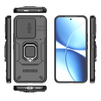 Противоударный чехол „Mozhi“ Kickstand - черный (Poco X8 Pro Max / Redmi Turbo 5 Max)