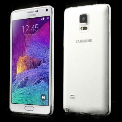 Samsung Galaxy Note 4 (N910) skaidrus (permatomas) kieto silikono TPU ploniausias pasaulyje dėklas / Priedai.lt