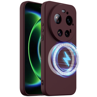 "Shell" MagSafe cieta silikona (TPU) apvalks - bordo (Xiaomi 17 Ultra)