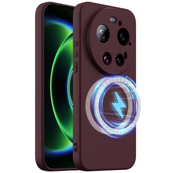 "Shell" MagSafe cieta silikona (TPU) apvalks - bordo (Xiaomi 17 Ultra)