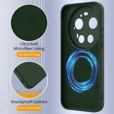 "Shell" MagSafe твердый силиконовый (TPU) чехол - темно-зеленый (Xiaomi 17 Ultra)