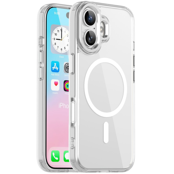 "Tubi" MagSafe cietā silikona (TPU) apvalks - dzidrs (iPhone 17)