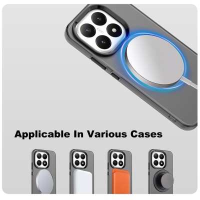 "IMAK" Candy MagSafe matēts cieta silikona (TPU) apvalks - melns (Xiaomi 15T)