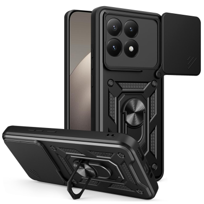 "Mozhi" Kickstand pastiprinātas aizsardzības apvalks - melns (Xiaomi 15T)