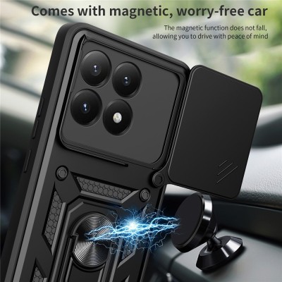 Противоударный чехол „Mozhi“ Kickstand - черный (Xiaomi 15T)