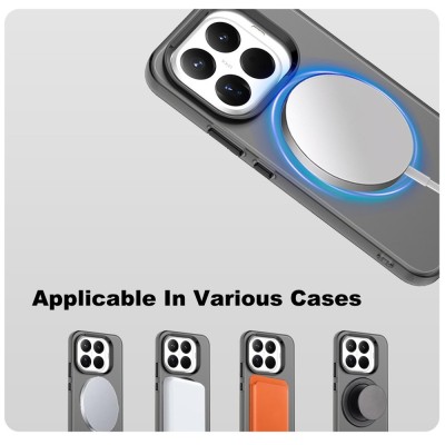 "IMAK" Candy MagSafe matēts cieta silikona (TPU) apvalks - melns (Xiaomi 15T Pro)