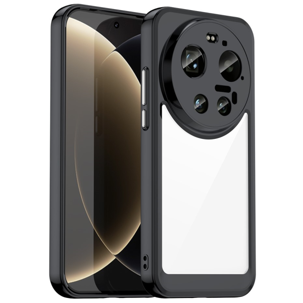 "Mofan" caurspīdīgs cieta silikona (TPU) apvalks - melns (Xiaomi 17 Ultra)