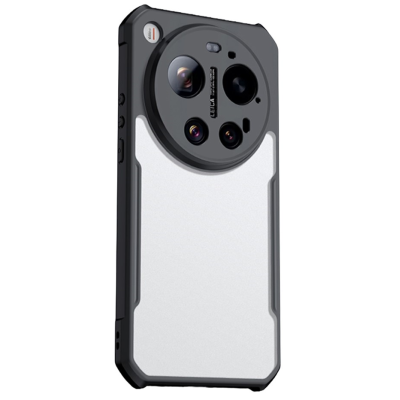 "XUNDD" твердый силиконовый (TPU) акриловый чехол - прозрачный / чёрный (Xiaomi 17 Ultra)