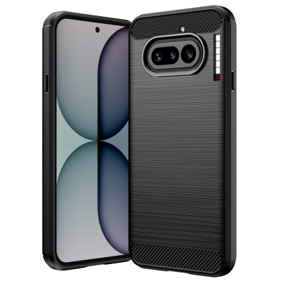 Твердый силиконовый чехол (TPU) "AILES" Carbon - чёрный (Nothing Phone 4a)