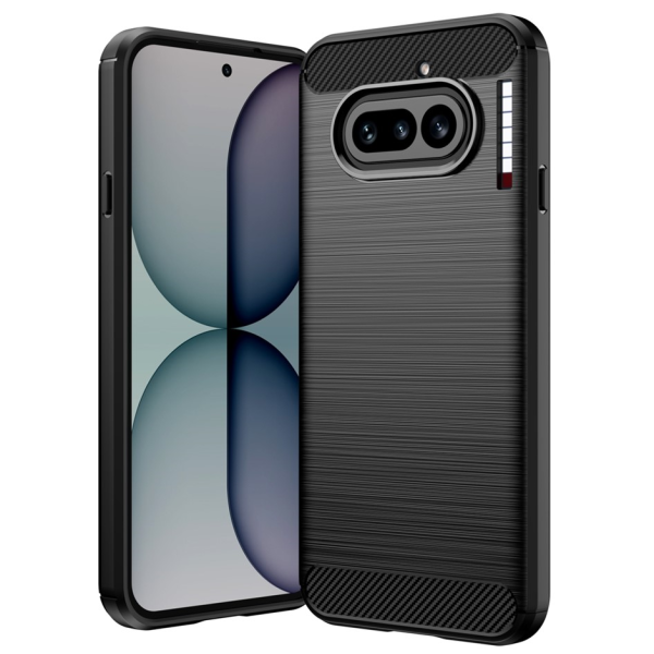 Твердый силиконовый чехол (TPU) "AILES" Carbon - чёрный (Nothing Phone 4a)