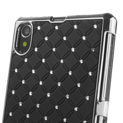 Sony Xperia Z1 elegants melns apvalks ar spīduļiem / Vacins.lv