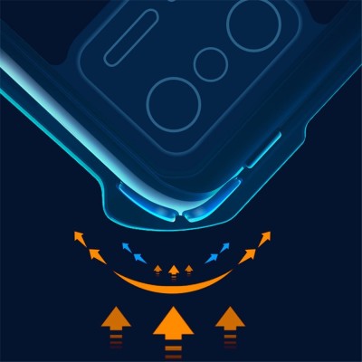 "XUNDD" твердый силиконовый (TPU) акриловый чехол - прозрачный / чёрный (11T / 11T Pro)