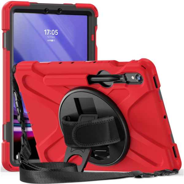 Pastiprinātas aizsardzības apvalks - sarkans (Galaxy Tab S7 11" / S8 11" / S9 11" / S9 FE 5G / S10 FE / S10 Lite)